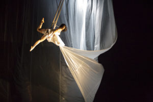 circus aerialist white silks