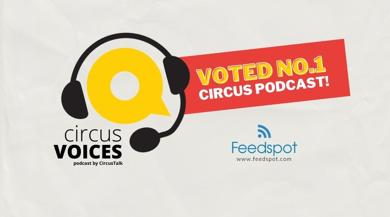 Circus Voices Graphic depicting the CircusTalk logo wearing a headset