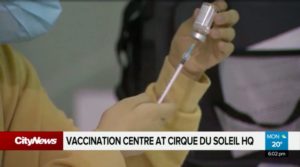 COVID-19 Vaccination Site Opens on Cirque du Soleil Campus