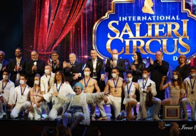 The Salieri Circus cast line up for a group photo