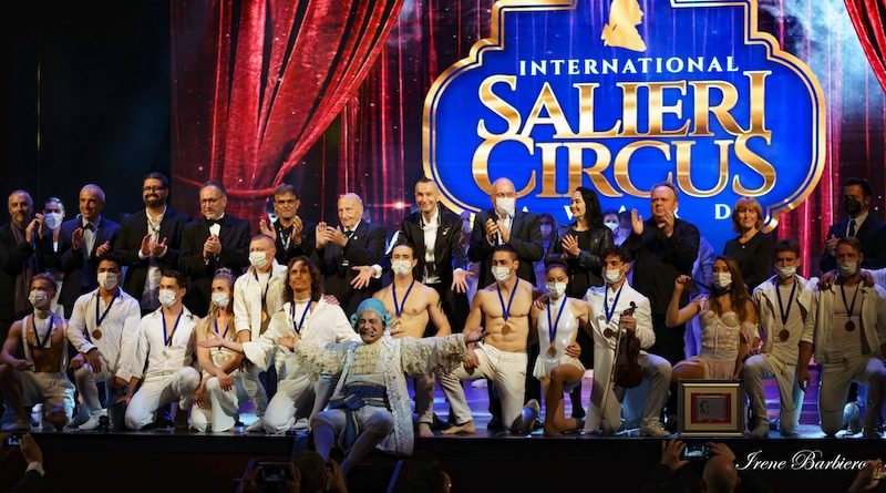 The Salieri Circus cast line up for a group photo