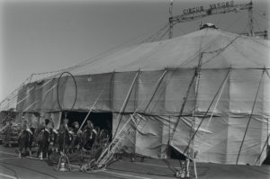 Circus Vargas tent from 1998. Photograph taken by Dawn V. Rogala, featured at the Smithsonian National Museum of American History