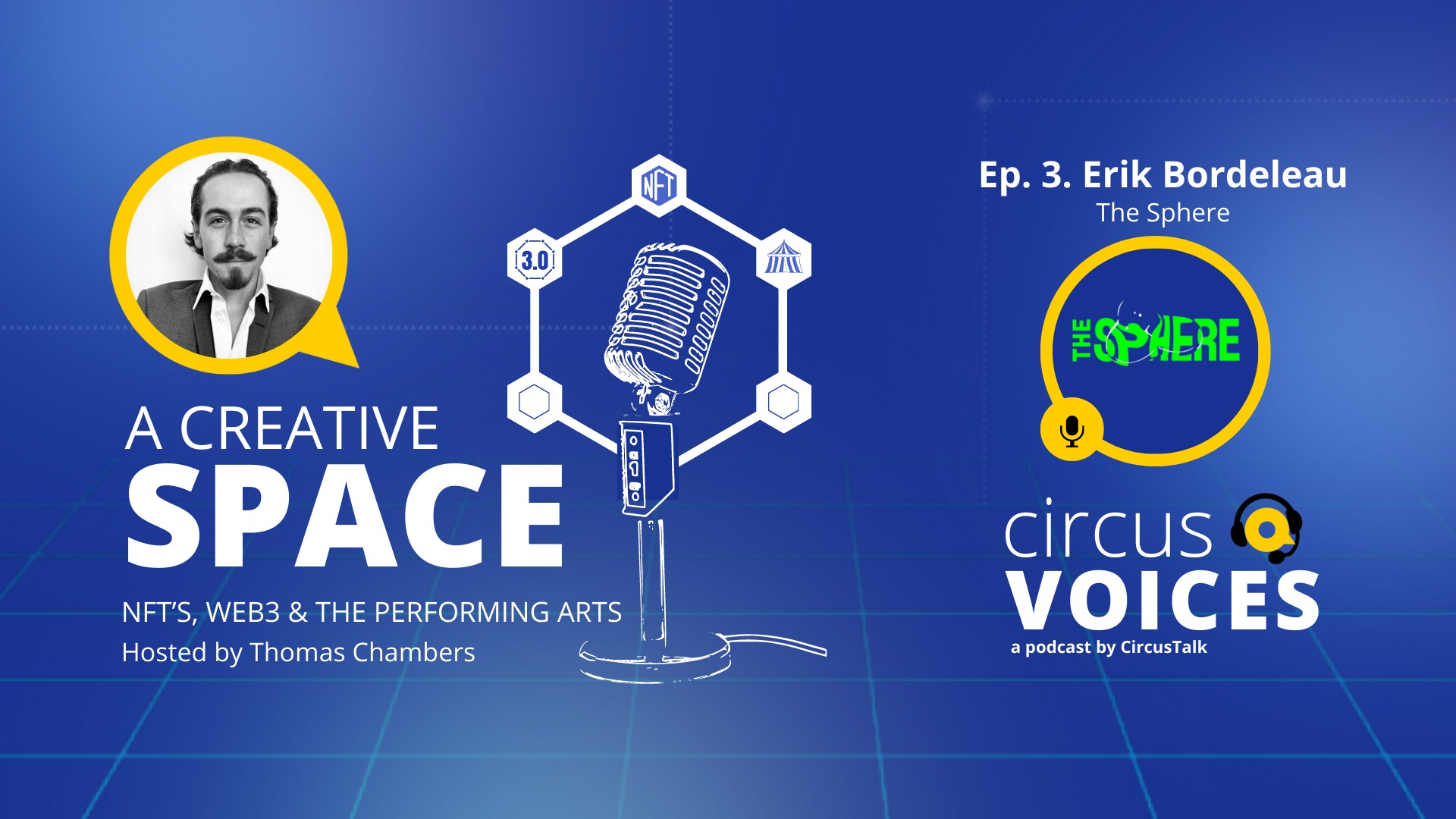 A Creative Space: NFTs, Web3 and the Performing Arts – Ep.3 Erik Bordeleau of The Sphere [Circus Voices Podcast]