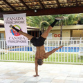 Acro hand balance and contemporary dance
