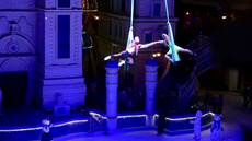 Duo aerial silk act on the ice - Circus Acts - CircusTalk