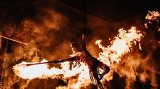 Aerial Straps and Fire Stunts - Circus Acts - CircusTalk